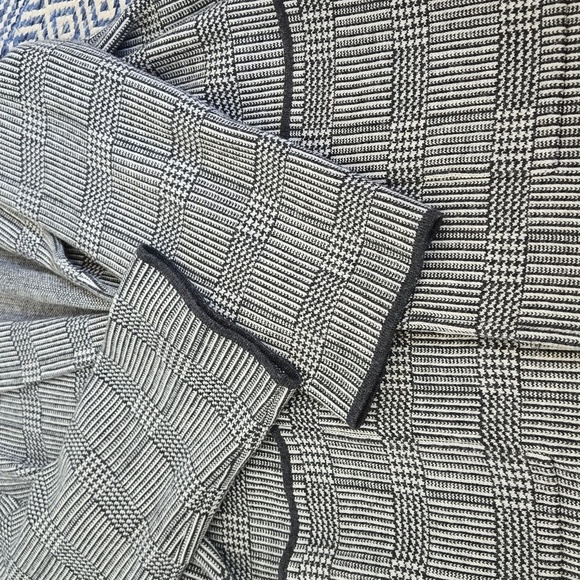 J. Crew Sophie Open Front Sweater Blazer Glen Plaid Wool Blend Size Medium - Picture 15 of 16